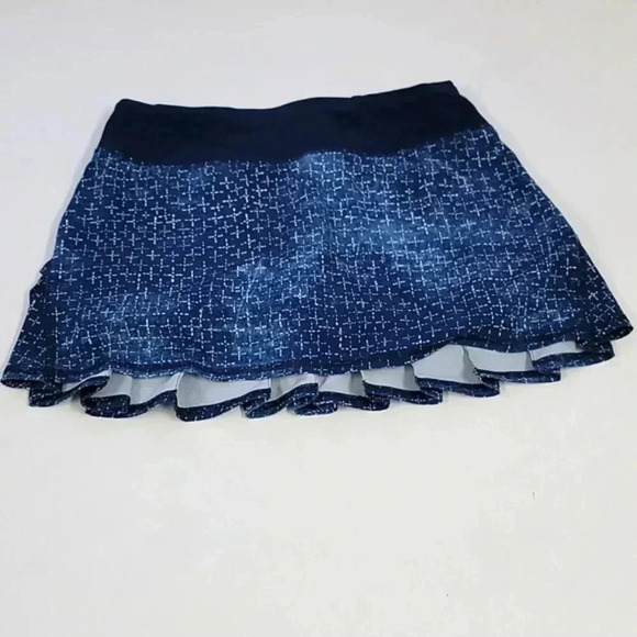 Lululemon Pace Setter Skirt Exploded Sashiko Cross Inkwell Ghost - Picture 2 of 16